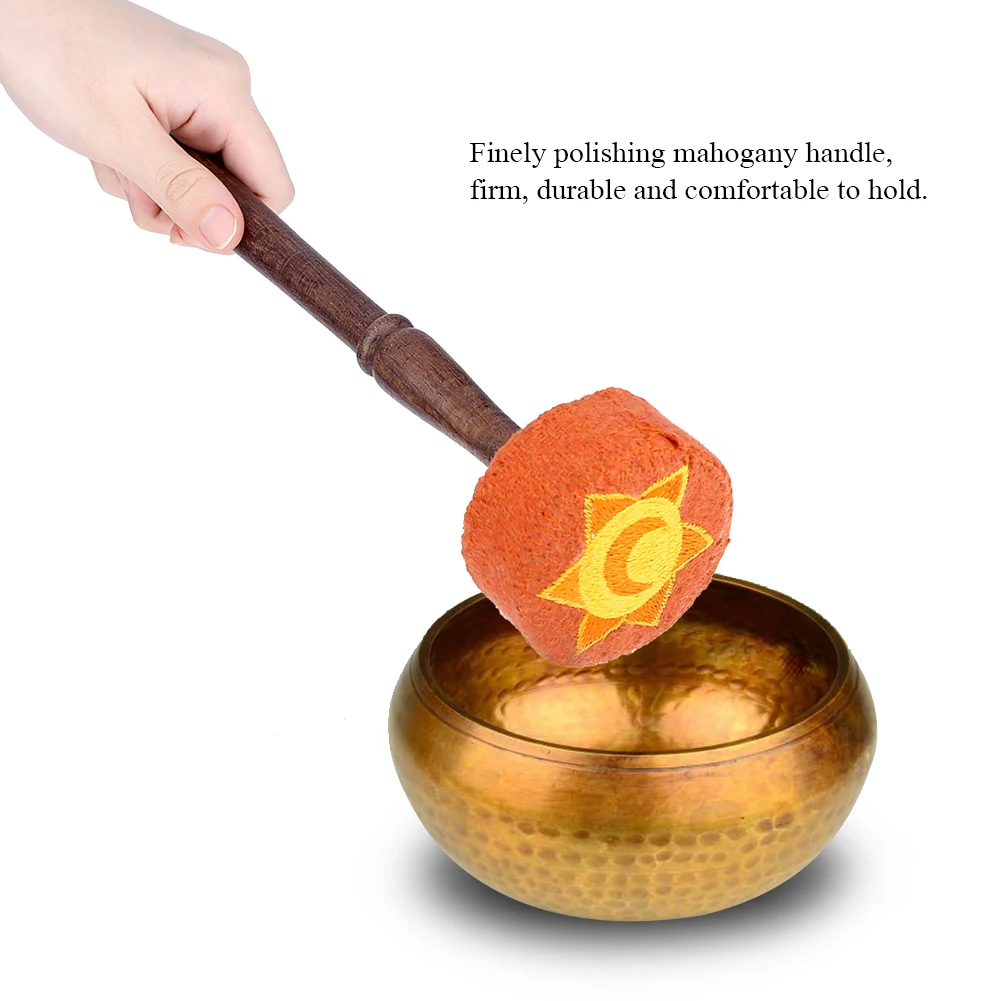 Handmade Hard Wood Felted Striker Mallet Stick For Tibetan Buddhism Singing Bowl