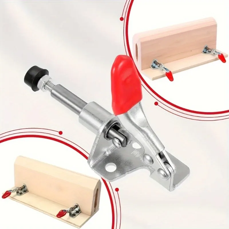 4Pcs Quick Release Clamp Set Iron Tensioner Push-Pull Horizontal Vertical Clamp for Woodworking Welding Machine Operation Tool