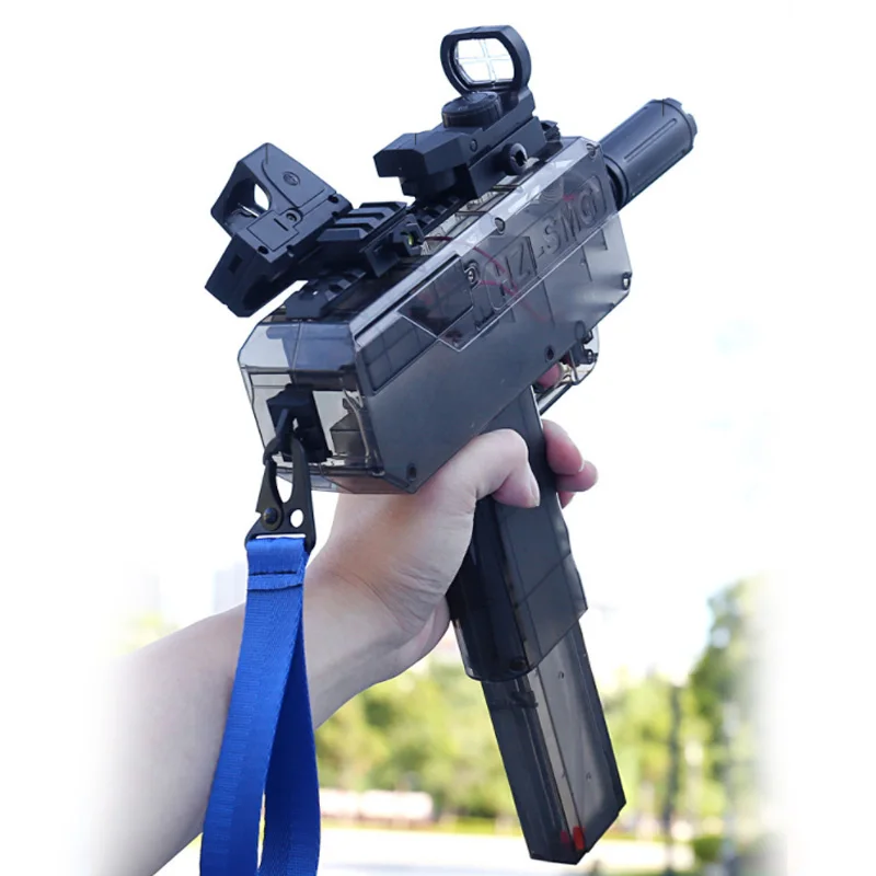 2023 New Electric Continuous Firing Uzi Water Gun Children\'s Outdoor Sports Competition Uzi Water Toy Summer Swimming Pool