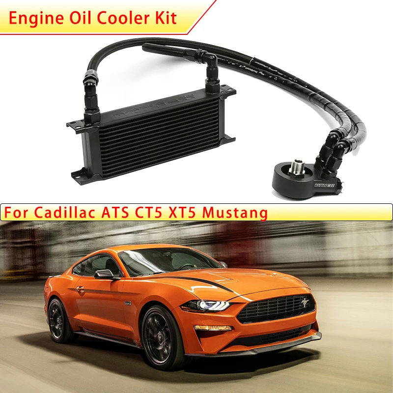 

BATTLEBEE Engine Oil Cooler With Rubber Tube Car Cooling System Aluminum Radiator For Cadillac ATS CT5 XT5 BB-OCK-120