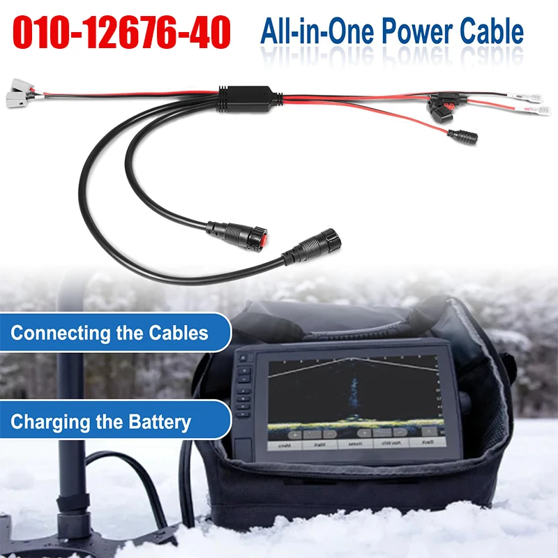 

010-12676-40 Replace for Garmin All-in-One Power Cable Compatible with Panoptix LiveScope & Ice Fishing Bundle System