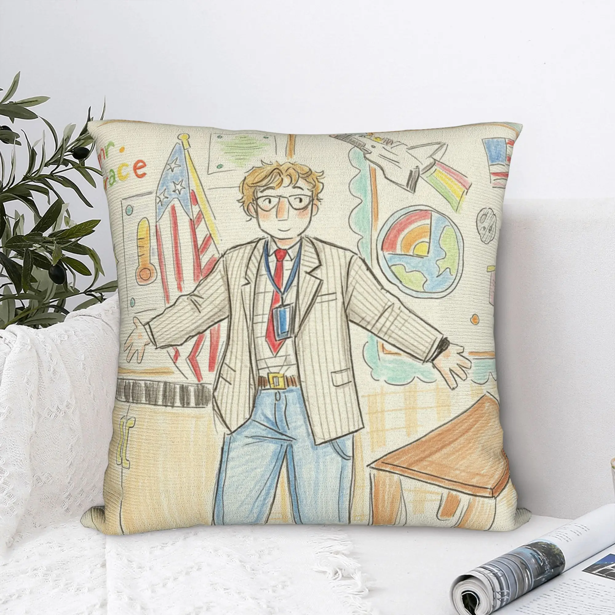 Project Hail Mary Square Pillow Case Ryland Grace Rockys Cushion Cover Fashion Polyester Decorative Pillowcase for Home 40*40cm