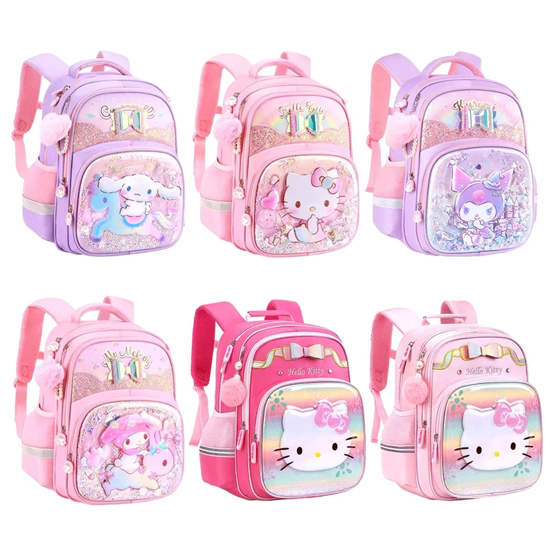 Sanrioed Cinnamoroll Kuromi moja melodia Hello Kitty plecak anime śliczne tornistry torba na ramię z motywem kreskówkowym prezent urodzinowy dla