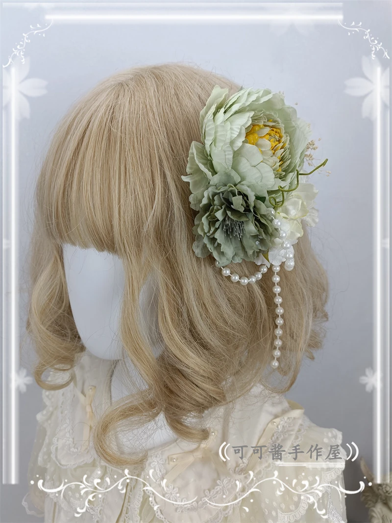 Originale fatto a mano Lolita Flower Pill Side Clip splendido fiore copricapo da sposa Hanfu Flower Barrettes accessori per capelli femminili