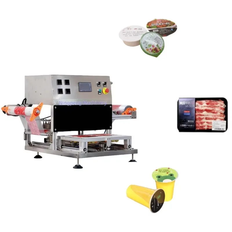 

Nitrogen Sealer Container Food Lunch Box Tray Packaging Sealer Manual Tray Sealing Machine Cup Sealing Machine NP Brand