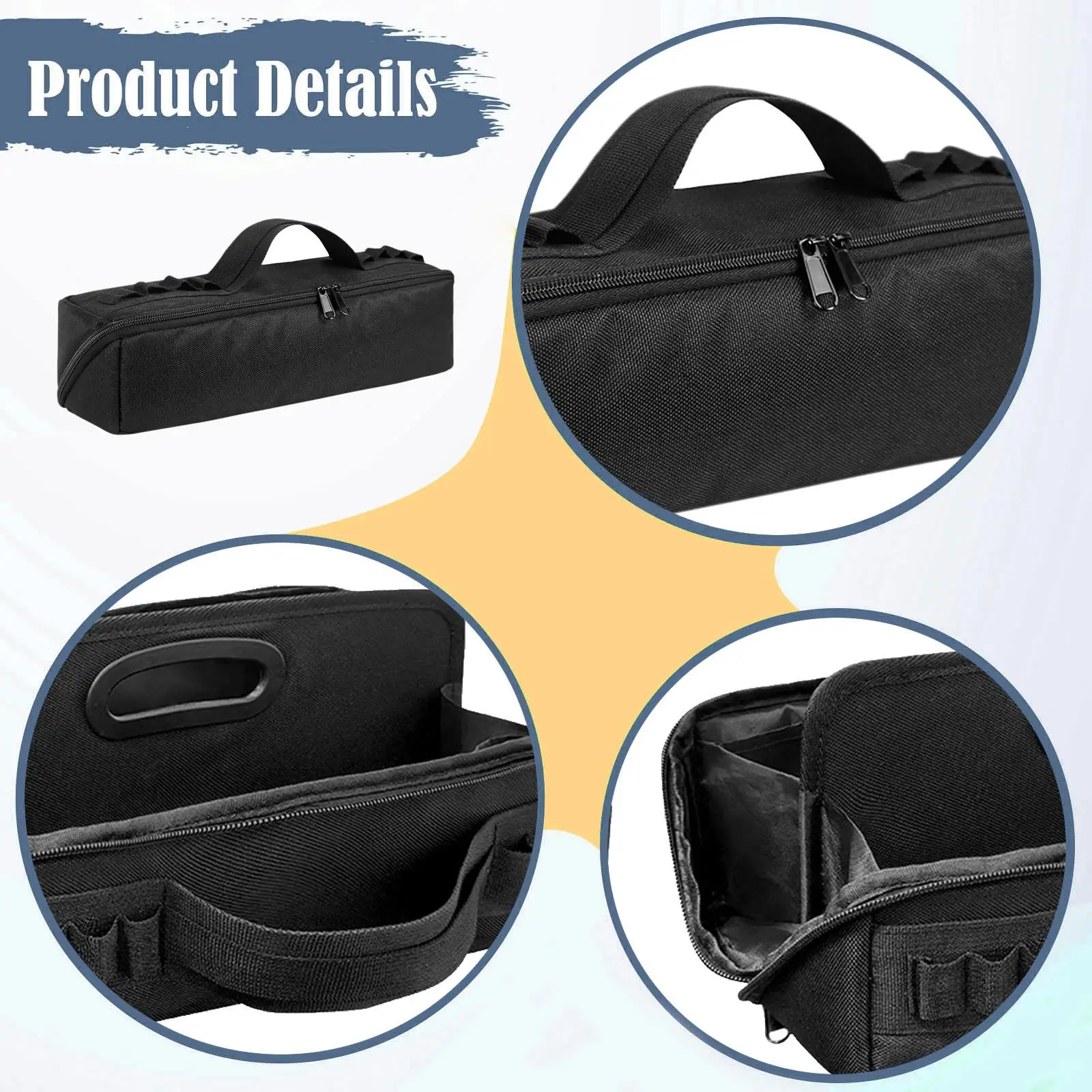 

Tool Bag Tool Pouch Storage Bag Zipper Pouch for Workplace Carpenter DIY Home Travel