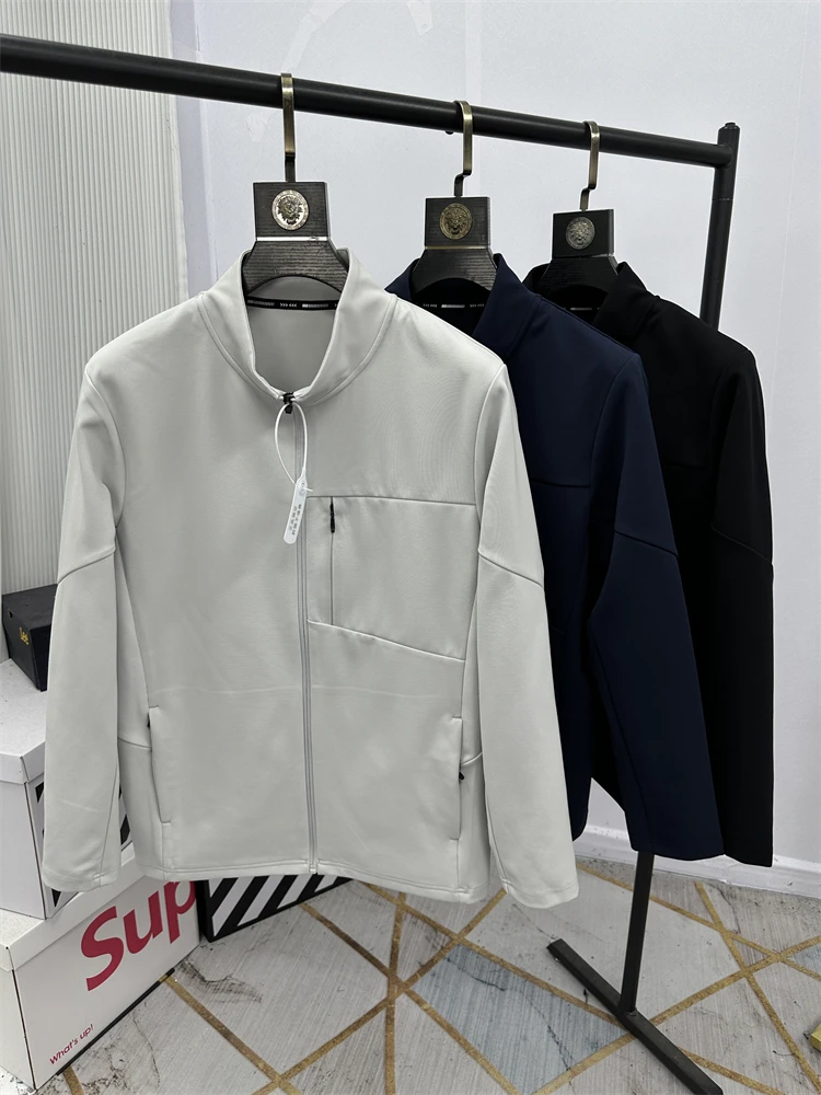 

Simplified Design Outdoor Sports Training Jaet Men's Stand Collar Casual Outerwear Spring Autumn Seasonal Long Sve Zipper