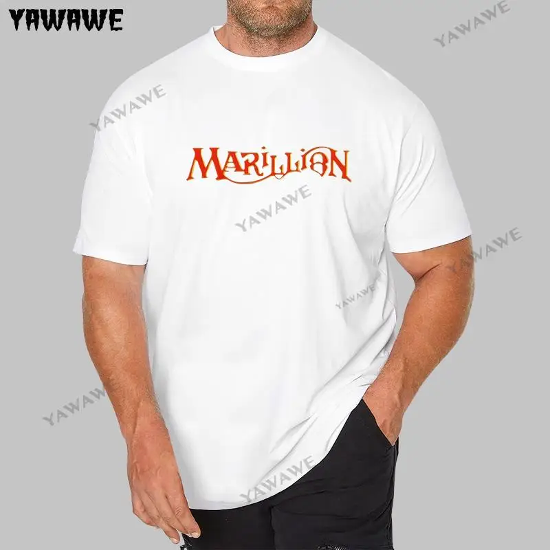 Marillion T Shirt British Rock Band Logo Tshirt EU Size Crew Neck Breathable High Quality Short Sleeve  Cotton men Tee Tops