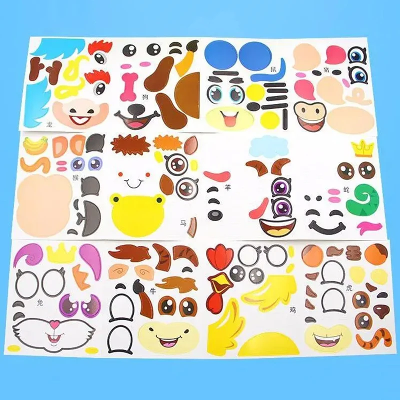 12pcs/set 3D DIY handmade Paper Cups Sticker Material Kit Kids Kindergarten School Art Craft Educational Toys for Children TMZ image 2