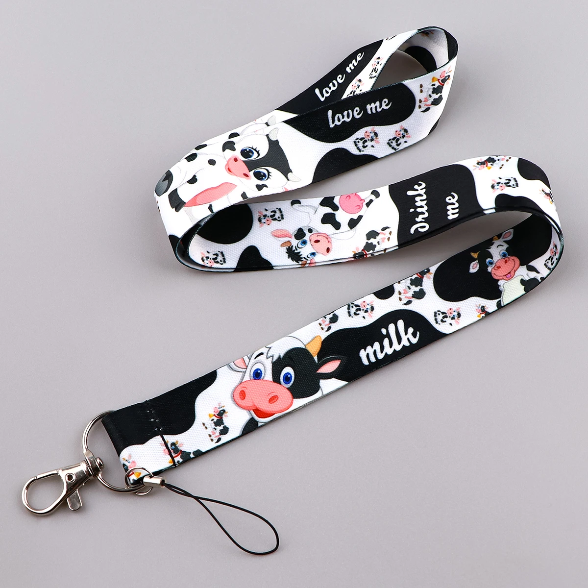 

Милый шнурок молочной коровы, мультяшное животное, шейный ремешок для ключа, удостоверения личности, ремешки для телефона, бейдж, держатель, «сделай сам», подвесной шнурок, аксессуары для шеи