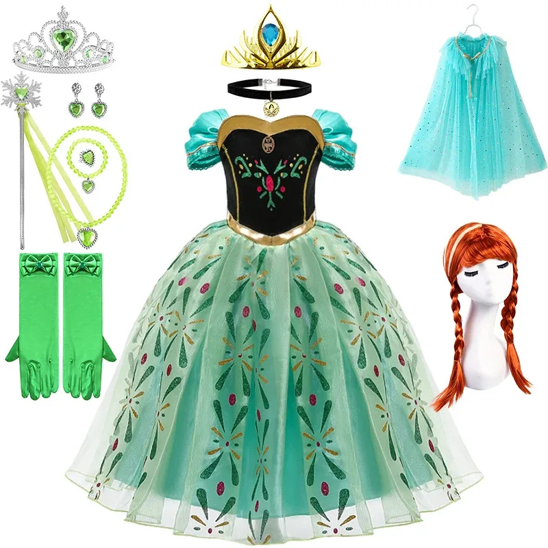 

Infant Girl Christmas Dress Children's Party Anna Dress Carnival Costumes for Girls Disguise Child Elsa Anna Costume Elza Dress