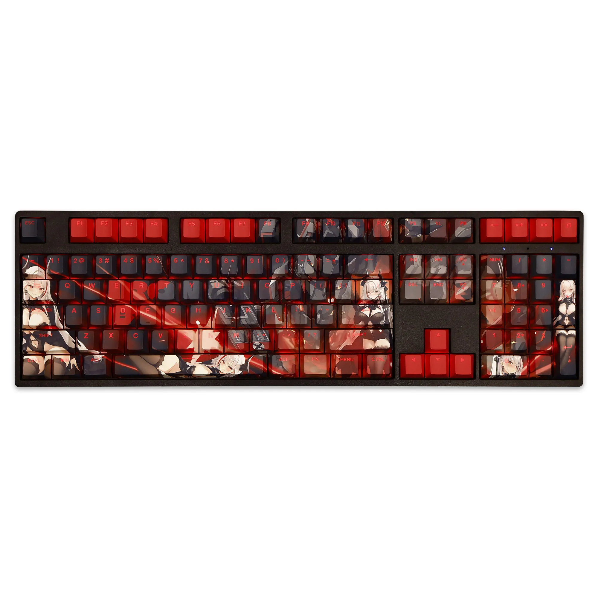 108 Keys/Set Zenker Azur Lane Cute PBT Keycaps Cherry Height for MX Switch Mechanical Keyboard Game Custom