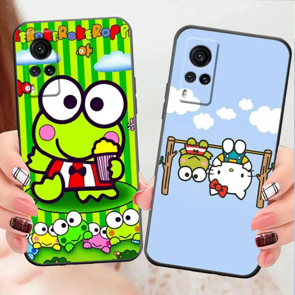 Cute F-Frog K-Keroppi Phone Case For VIVO X90 X80 X70 X60 X50 X30 V29 V27 V25 V23 V23E V21 V21E V20 Case Funda Shell Capa Coque