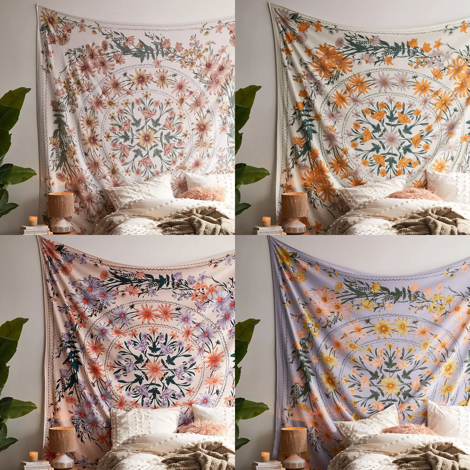 Tapestry mandala hanging cloth background cloth ins style hanging cloth wall cloth decorative cloth bohemian hanging