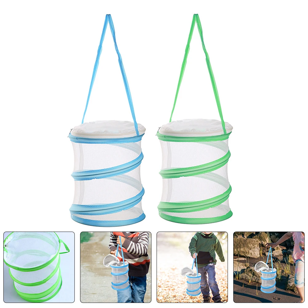 

2Pcs Insect Cage Kids Collapsible Outdoor Exploration Bug Catcher Mesh Net Butterfly Breeding Garden Moth Household