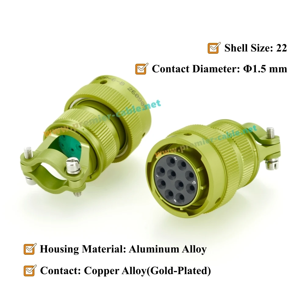 ZH23 Series 10 Pin Female Bayonet Connector, ZH23-10/22P-6-B, СНЦ23-10/22P-6-B, SNTs23-10/22R-6-V