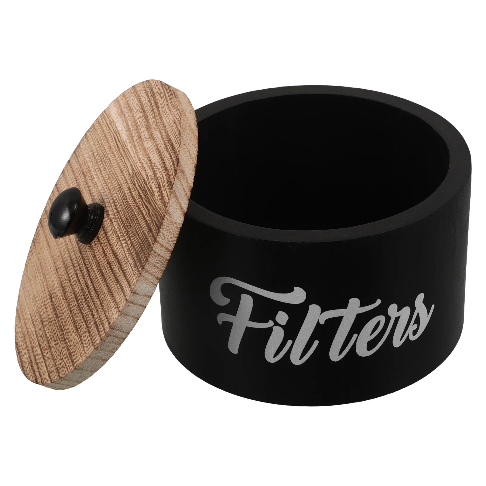 

Round Wooden Laundry Beads Storage Container Secure Lid Laundry Room Organizer Coffee Sugar Packet Holder Sugar Bag Organizer