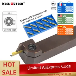 MGHH 3mm width Dia 20mm spring steel End Face Groove Cutter MGMN300 insert CNC Lathe Cutting Tool holders Grooving Tools