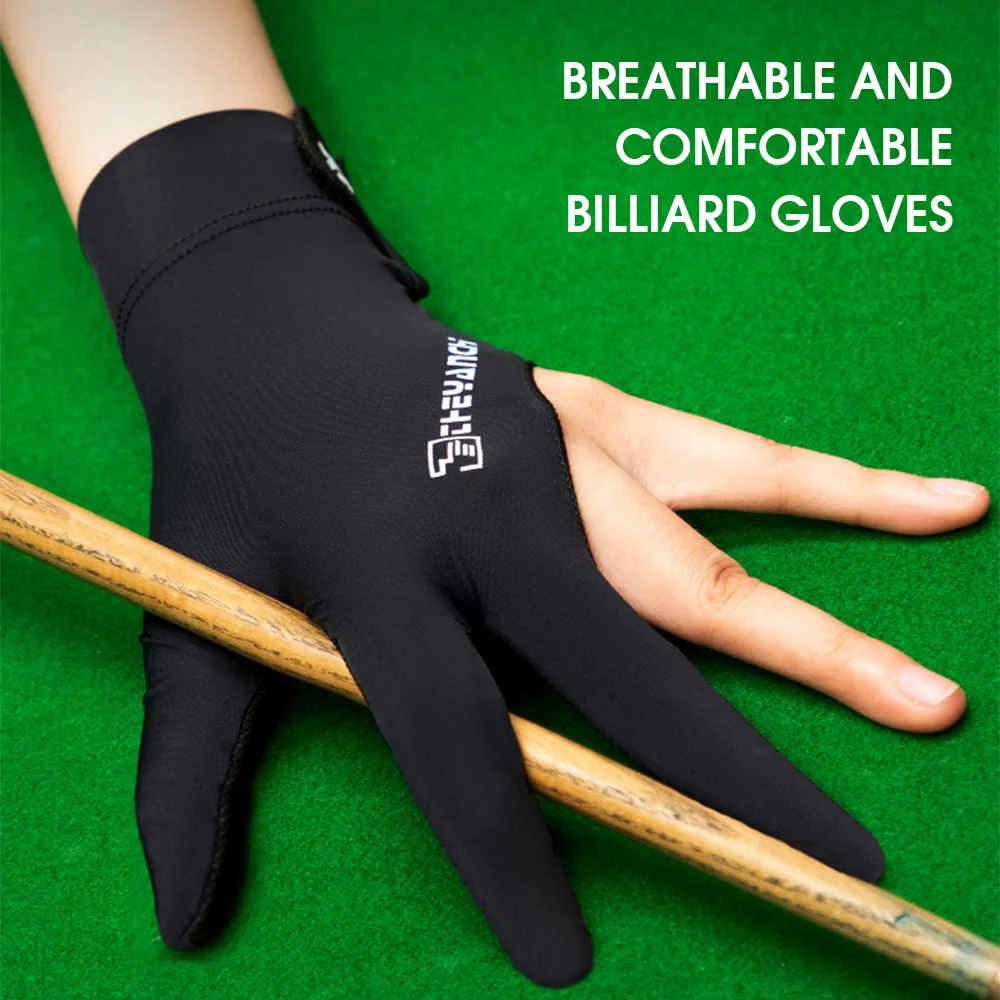 Pool Player Gloves Comfortable Billiard Glove 3 Finger Pool Gloves Lightweight Pool Table Glove Snooker Player Gloves