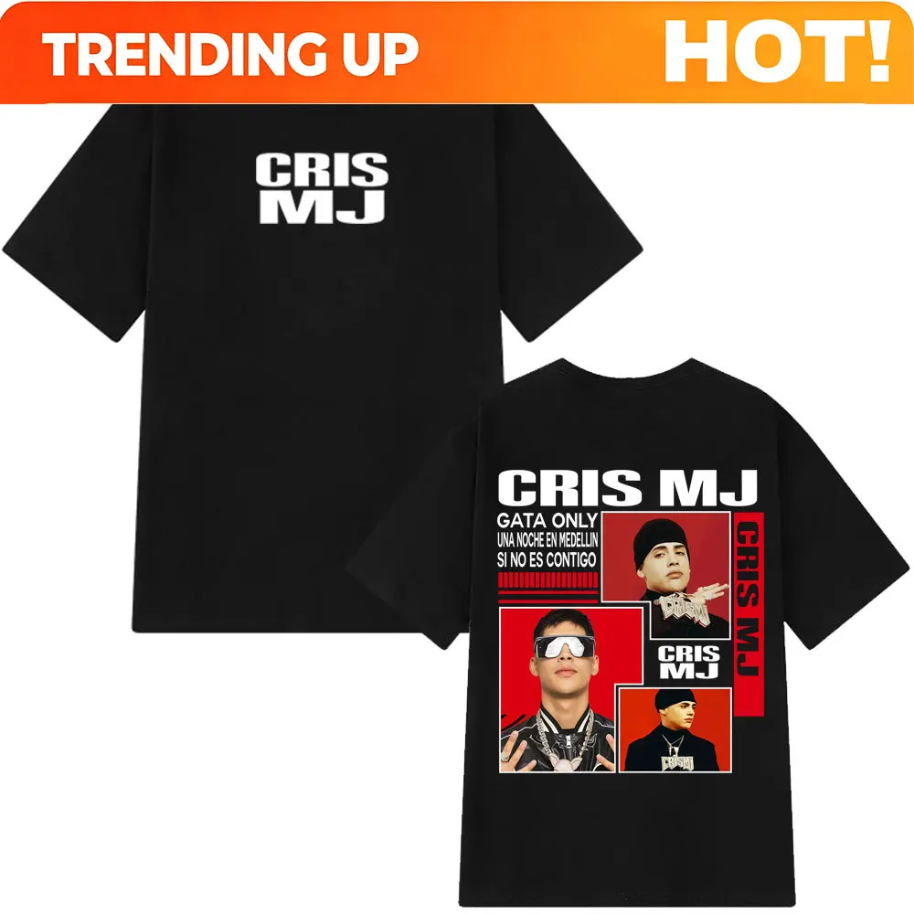 Customization Rapper Cris Mj Tour 2026 Merch T-shirts Men Women T-shirt Vintage Y2k Clothes T-shirts Cotton Gothic Punk T-shirts