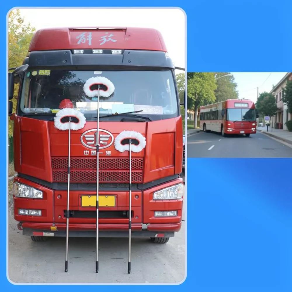 Adjustable Car Wash Mop Long Reach Brush For Large Truck Van Vehicle Exterior Auto Maintenance Detailing Equipment