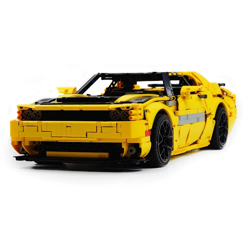 MOC 93560 152910 1:8 نموذج سيارة رياضية تشالنجر شيطان تكنولوجيا Hellcat ملحقات السباق اللبنات لعبة الطوب عيد الميلاد