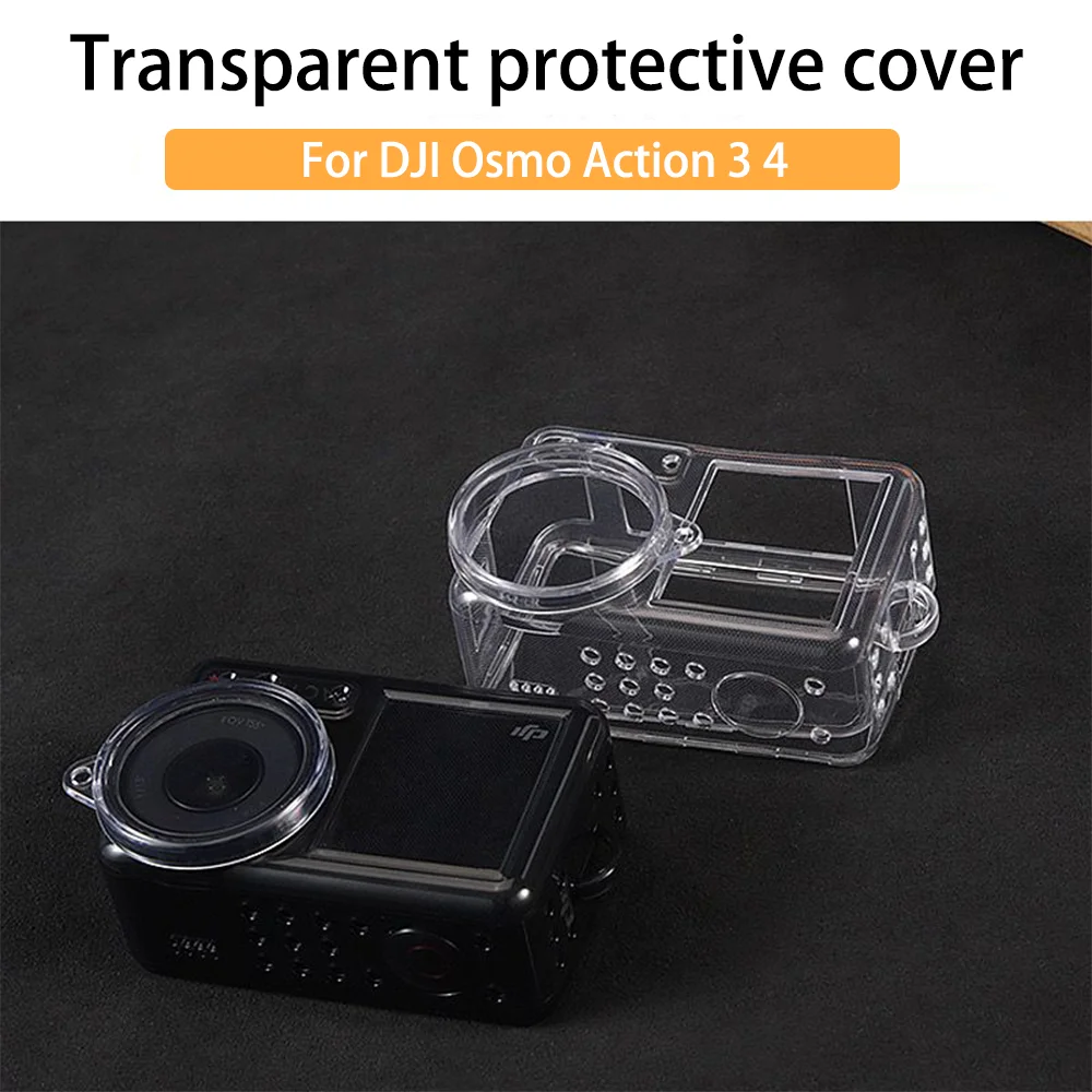 For DJI Osmo Action 3 4 Transparent Case Housing Protective White Grey TPU Shell Protector For Dji 3 Action4 camera Accessories