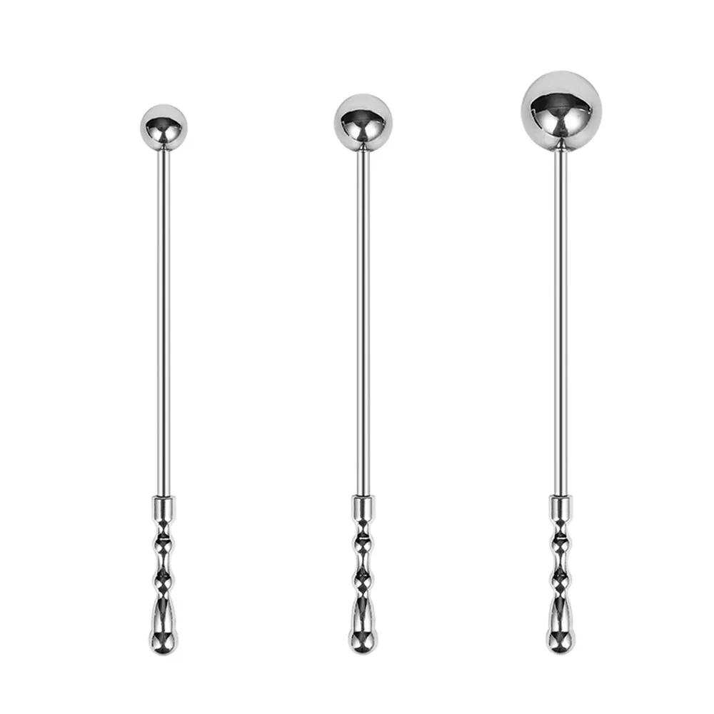 Handheld Stainless Steel Ball-Shaped Massage G Spot Wand Metal Anal Butt Plug Masturbation Pleasure Stick Anus Stimulator Sextoy