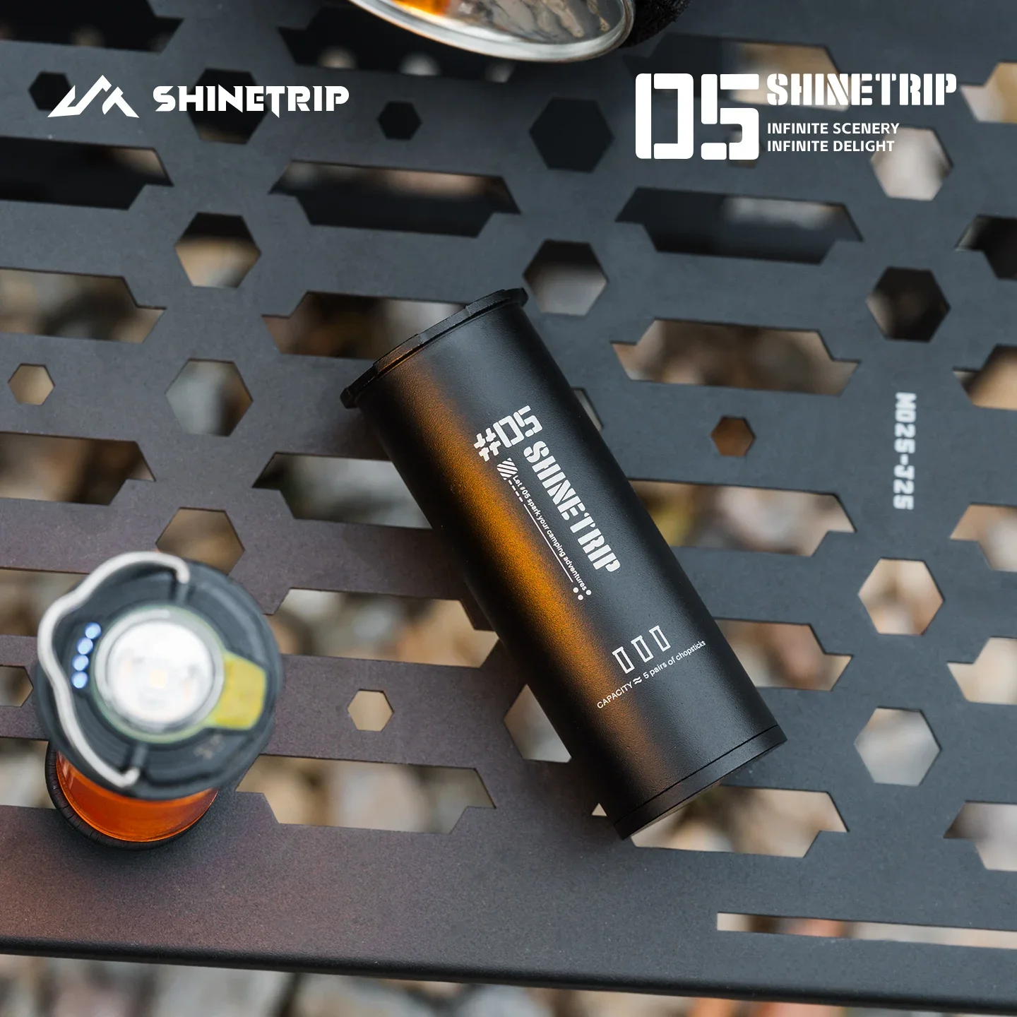 ShineTrip Outdoor Tableware Storage Tube Portable Camping Cutlery Organizer for Spoon Knife Fork Chopstick Backpacking Picnic