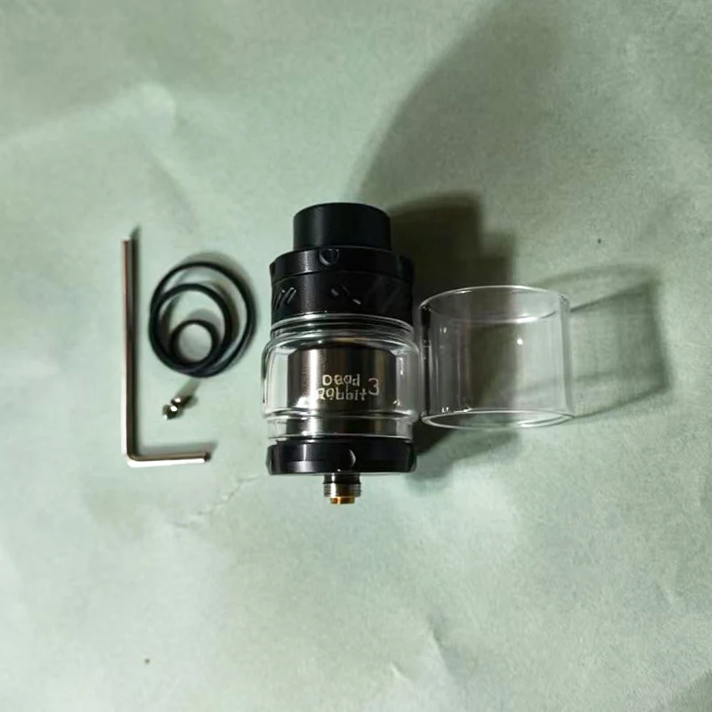 Dead Rabbit V3 RTA DIY Atomizer 3.5ml/5.5ml 25mm 810 Drip Tip Çift Bobinli Üstten Doldurma Hava Akışı Dekoratif Yedek Parçalarla