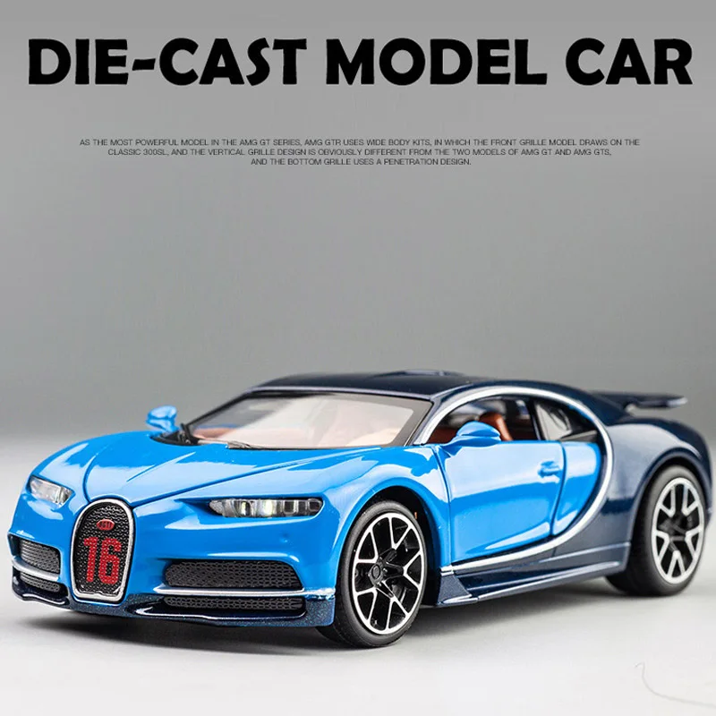 1:32 Diecast Alloy Car Model Metal Pull Back Simulation Car Toy Boy Sports Car  Acousto-optic With To Open The Door Gift Car Toy