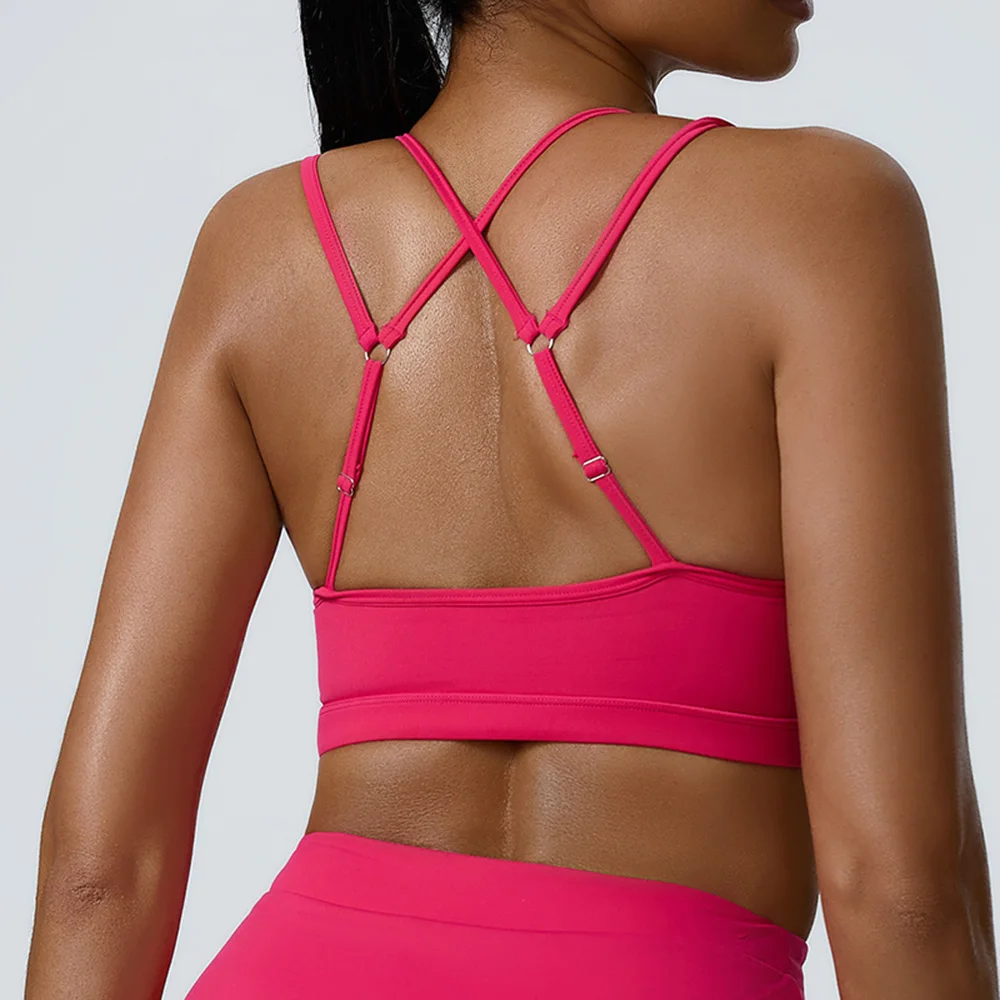 

Yoga Fitness Madam Bras Sexy Back Sports Breathable Anti Shock Tank Top Fitness Sexy Breathable Underwear For Madam Yoga Gym