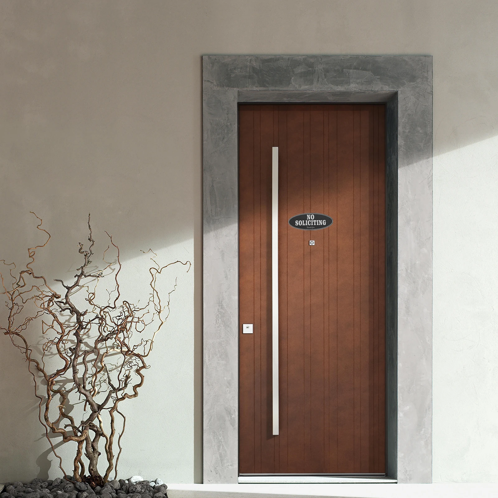 

1 set No Soliciting Sign UK Removable Wear Resistant Door Decor Black Household Accessory Business Office Home Front Decorative