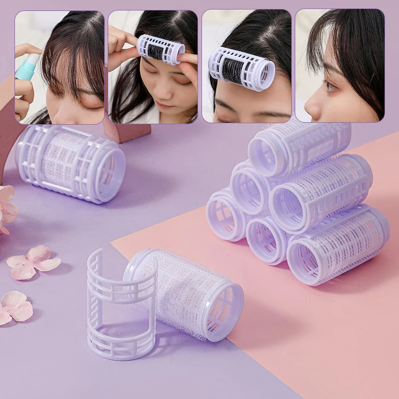 1/3/4Pcs Bang Rollers Self-adhesive Lazy Bangs Roller Hair Curlers Hair Curling Air Bangs Roller Clips Styling Tools