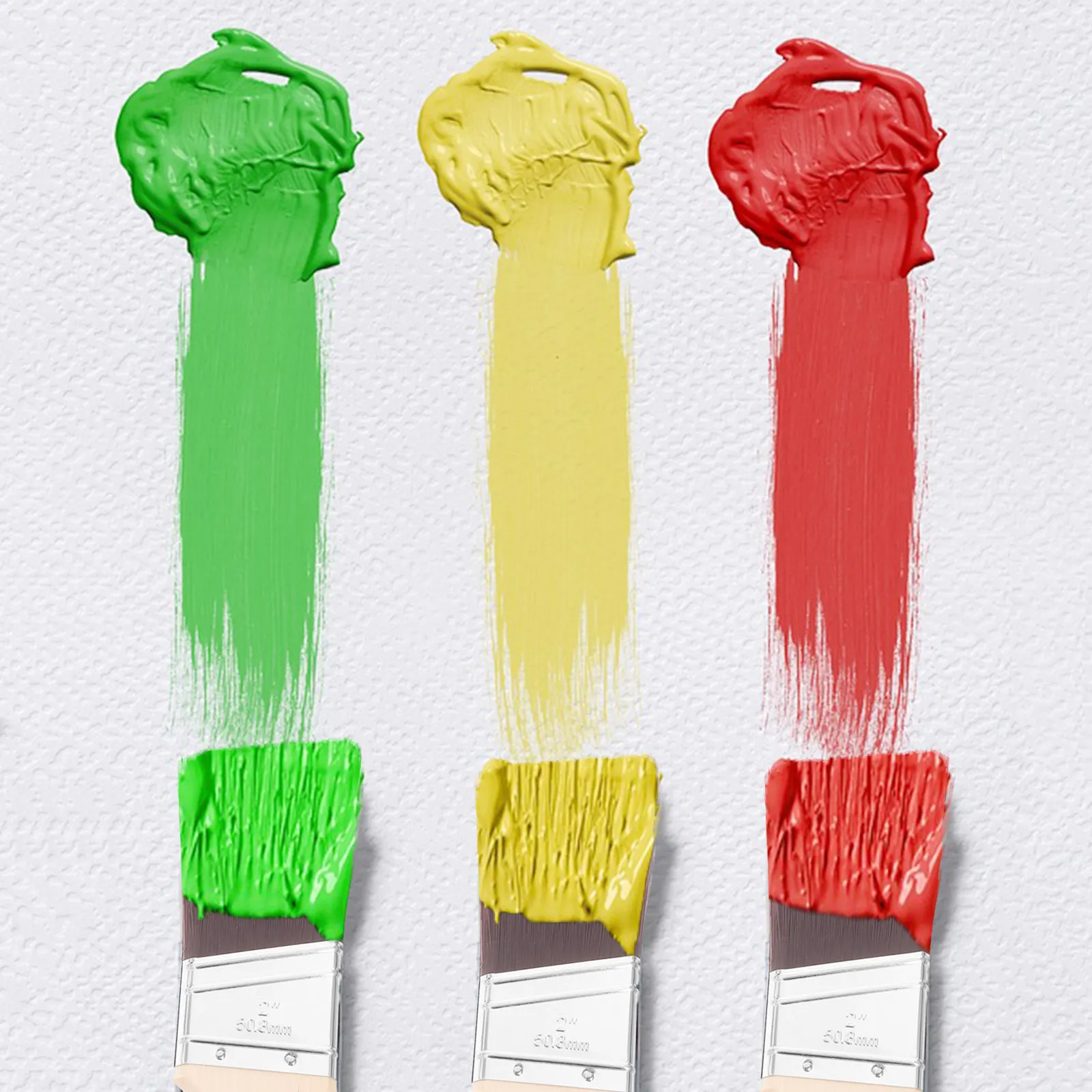 3Pcs Oil Paint Brushes Angled Wood Handle Comfortable Grip Multi-Use Painting Brushes Oil Paint Brush