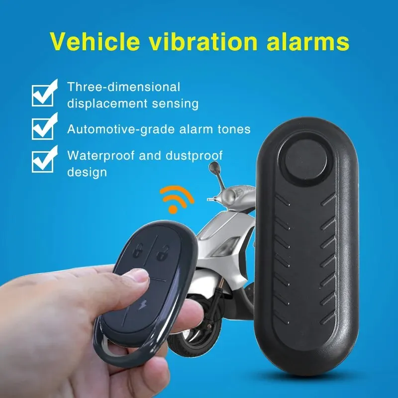 DYGSM Bike Alarm Waterproof Vibration Motorcycle Bicycle/Door Burglar Alarm Ebike Anti Theft 113dB Loud Adjustable Sensitivity