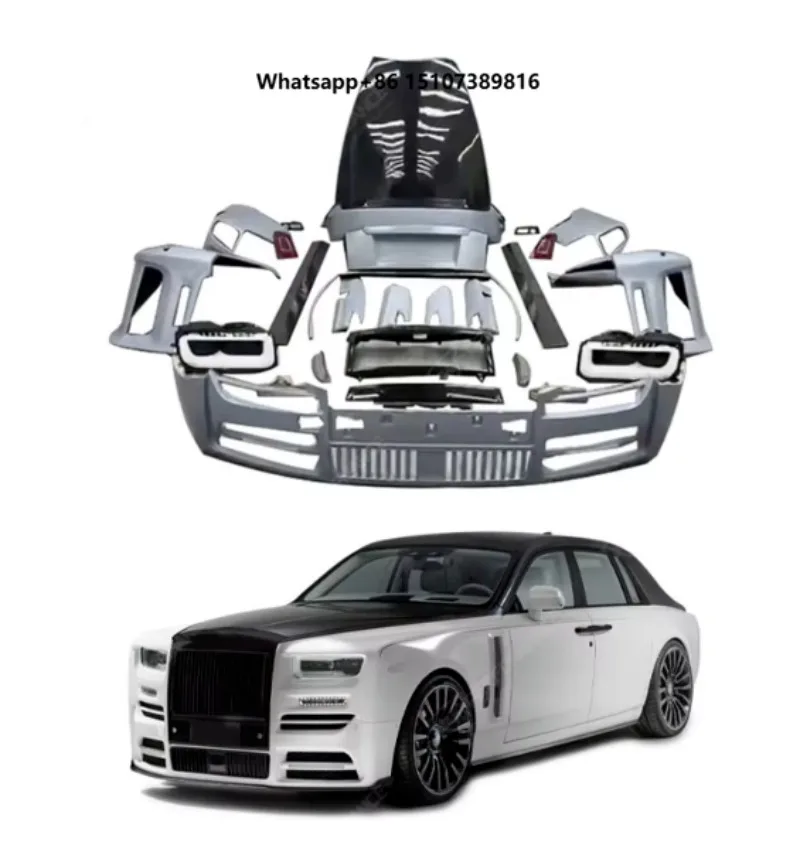 Suitable Car Kit for Phantom Old to New M Style Car Bumper Front Headlights Rear Taillight Hood Side Skirts Body Kit