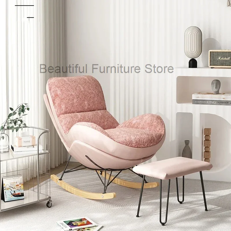 

Rocking Chair Living Room Balcony Lazy Rocking Chair Home Single-Seat Sofa Chair Light Luxury Internet Sofa Chair Lounge