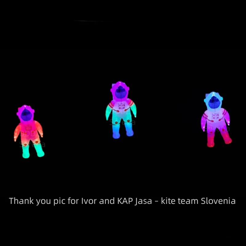 DDDZ 4M LED Astronaut Soft aufblasbarer Anhänger Show Kite Spaceman Ripstop Nylongewebe mit runder LED-Ecke