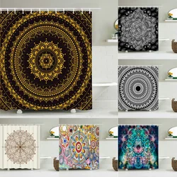 3d Print Bathroom Curtains Indian Mandala Shower Curtains With 12 Hooks Home Decoration Waterproof Fabric Bohemia Bath Screen