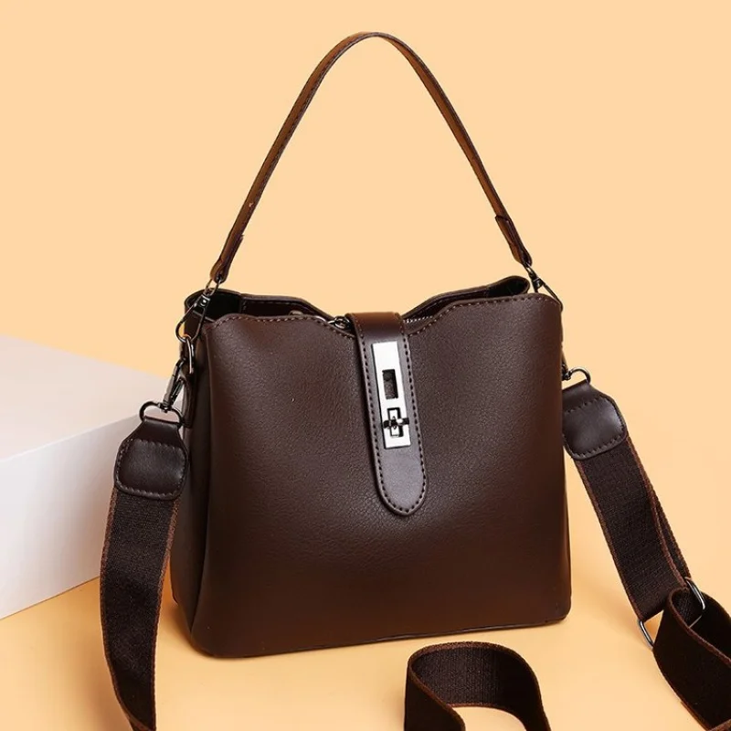 

Элегантная женская сумка через плечо из кожи, повседневная, простая, винтажная и популярная, в классическом стиле ​