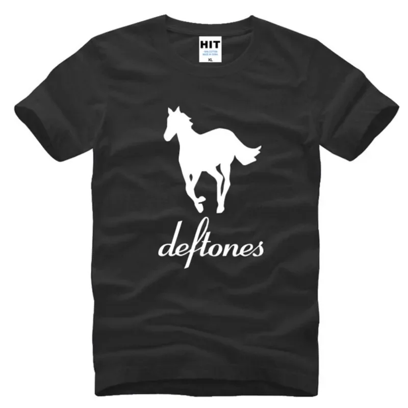 Deftones T Shirt Men New Printed Alternative Metal Rap T-shirt Summer Short Sleeve Cotton Rock Pop  Top Tees