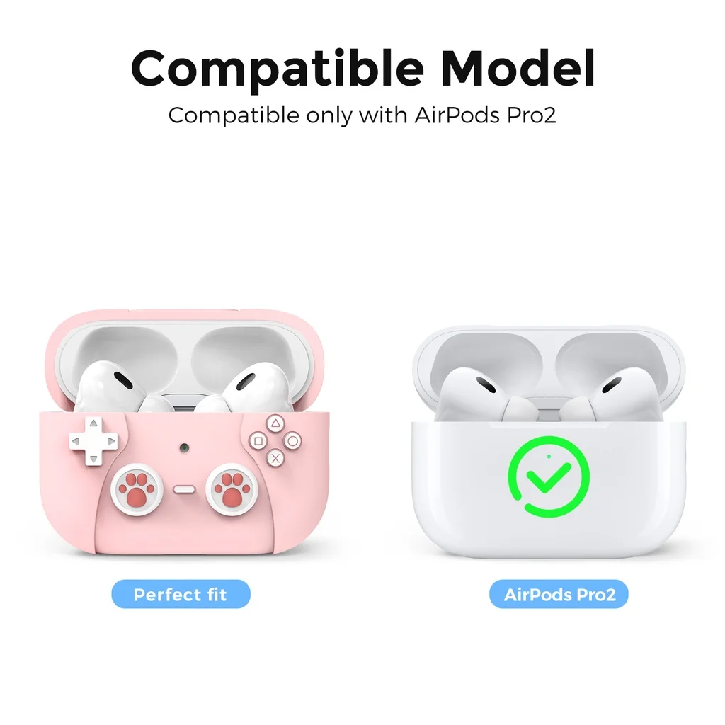 Cute Cat Soft Case for AirPods Pro 2nd Generation Classic Handheld Game Console Design Protective Case for AirPods Pro 2