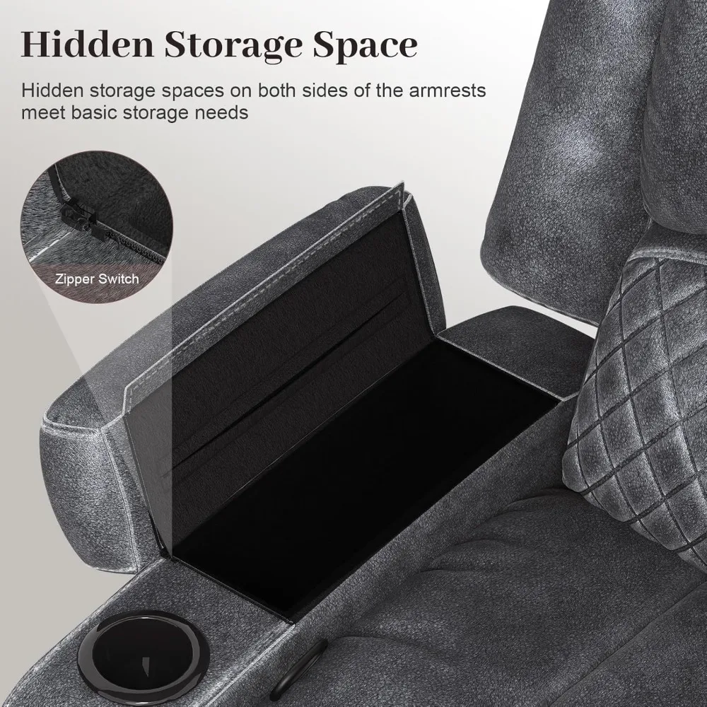 كراسي استرخاء للبالغين، كرسي استلقاء يدوي كبير الحجم مع وسائد من طبقتين، كرسي استرخاء مخملي هولندي مع مخزن مخفي