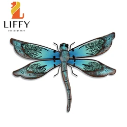 Metal Dragonfly Wall Decor Outdoor Wall Decor Garden Dragonfly Decor for Patio Dragonfly Metal Wall Art for Living Room Gfit