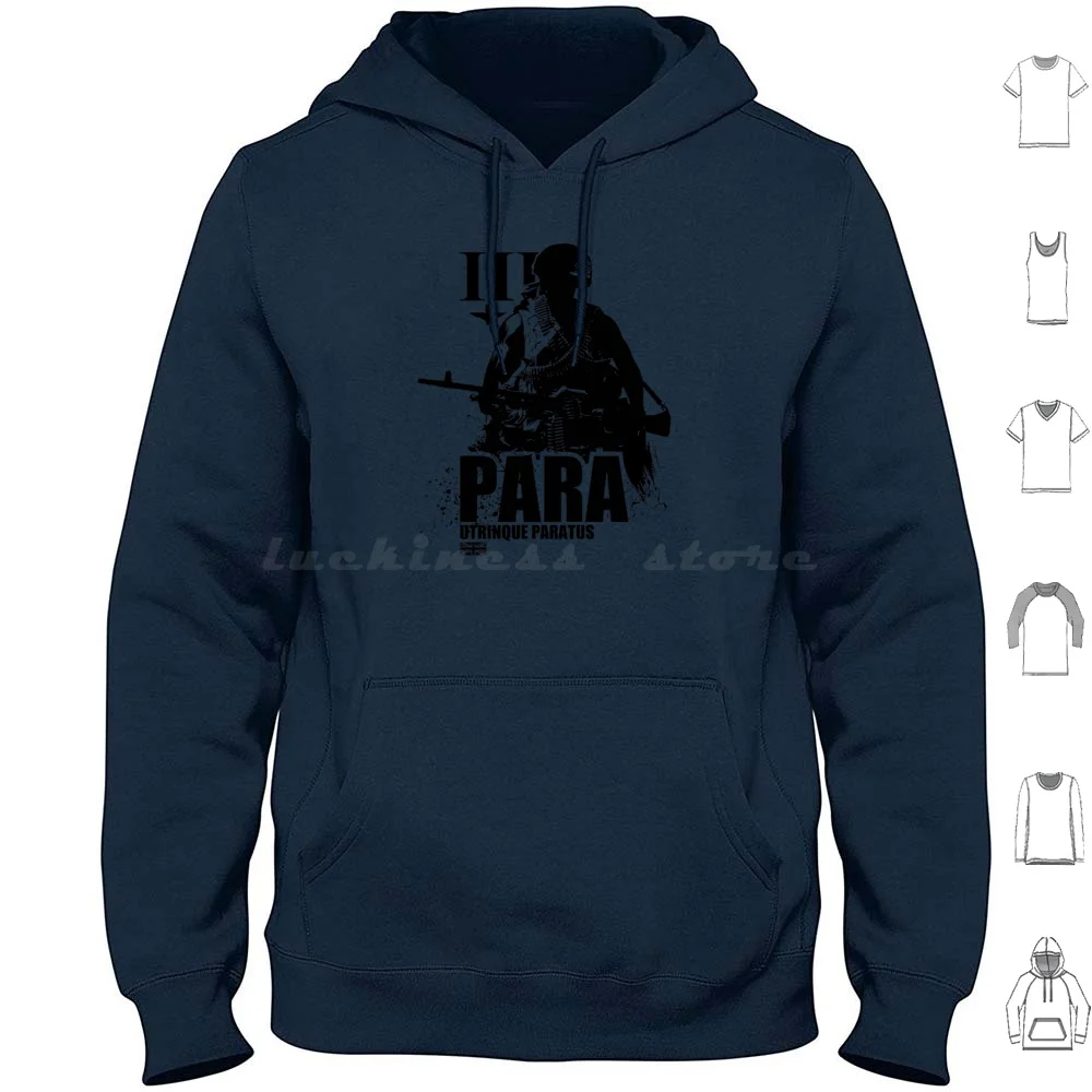 3 Para-3Rd Bataljon Parachute Regiment Hoodies Lange Mouw De Paras Parachute Regiment Paras De Machine Airborne