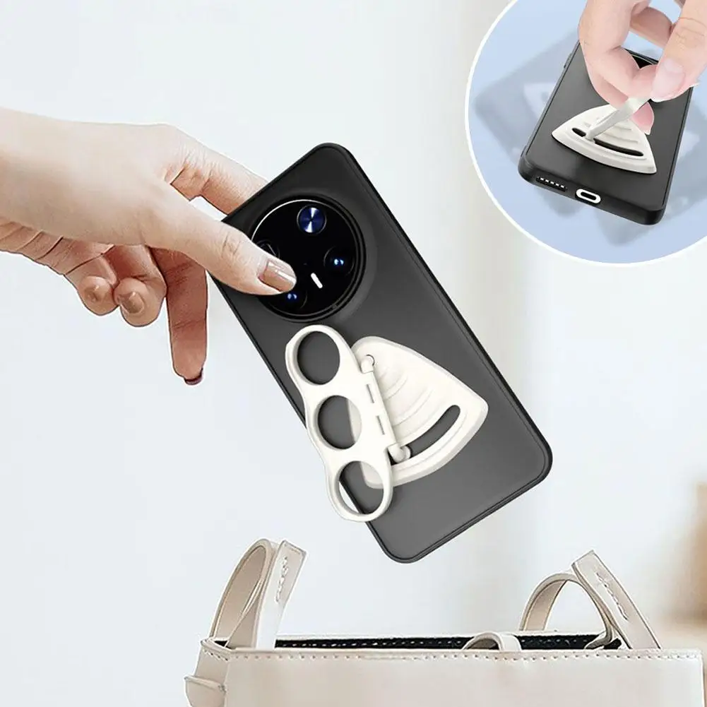 

Белый держатель для мобильного телефона с пряжкой на палец, подвижный складной стабильный аксессуар для телефона для пожилых людей, держатель для телефона S0W7