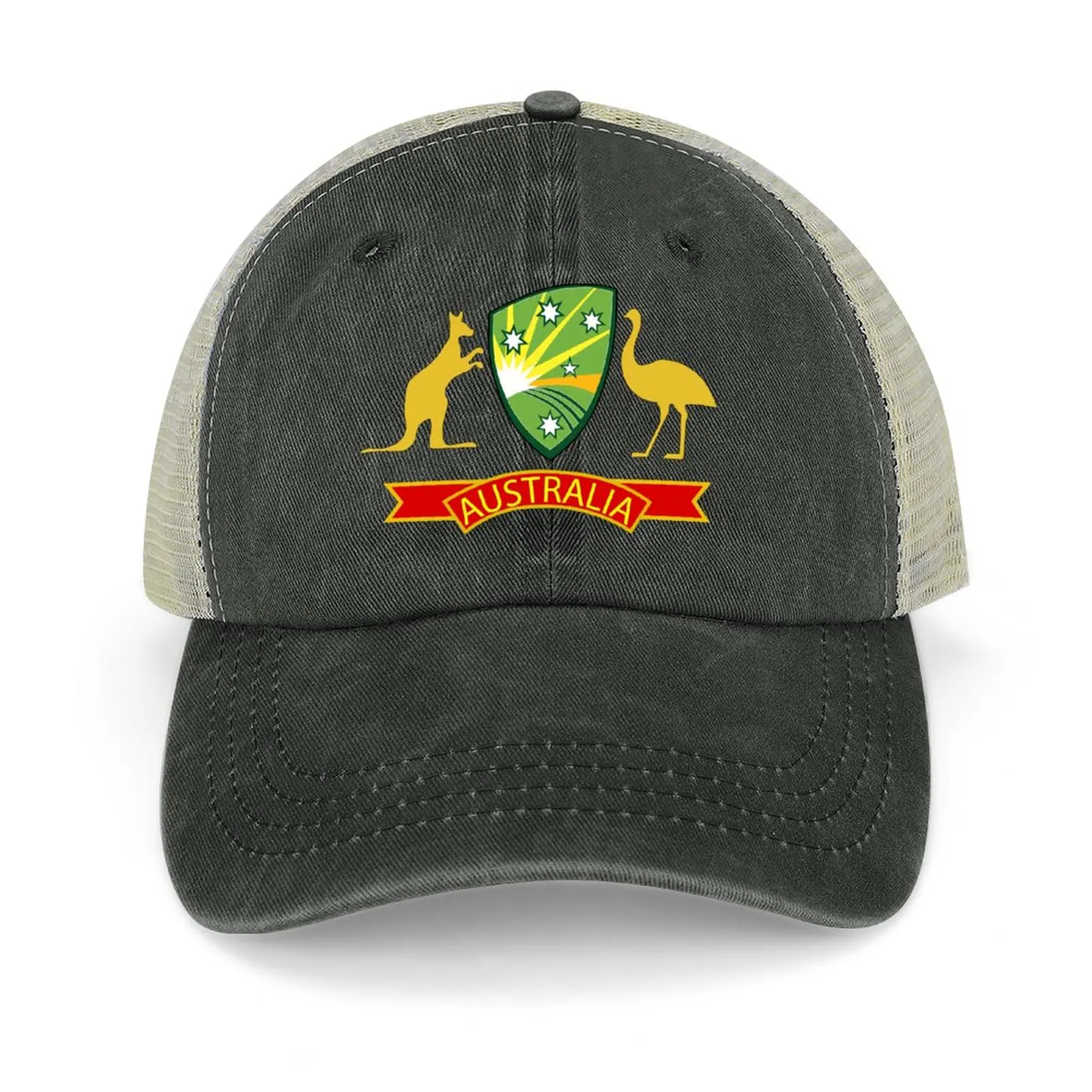 

AUSTRALIA CRICKET LOGO-OFFICIAL Cowboy Hat Sun Cap Golf Women Beach Fashion Men's