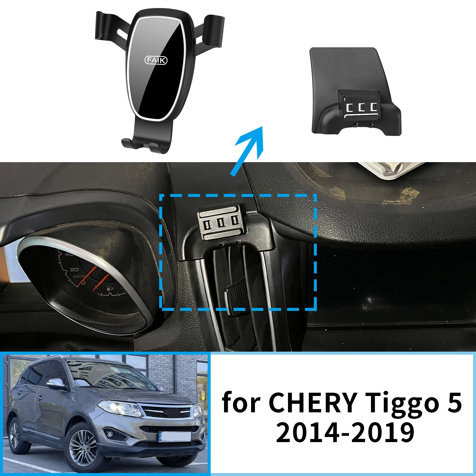 

GPS Bracket Car Mobile Phone Holder for CHERY Grand Tiggo 5 Cowin X5 5 2014-2019 Navigation Stand Auto Accessories