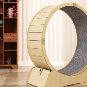Katzen -Laufband für Haushaltsübungen, Laufrad, Haustier -Fitnesszubehör, Läuferholzspielzeug, Katzenbaumzubehör Hauptverkaufsrad zum Laufen - №9